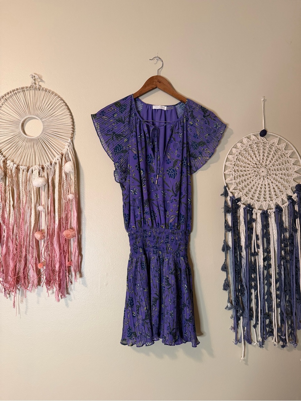 Ramy Brook Milene Floral Dress Purple Size XS